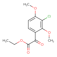 Chemical structure of ethyl 2-(3-chloro-2,4-dimethoxyphenyl)-2-oxoacetate - CSSB00004380098