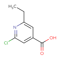 Chemical structure of 2-chloro-6-ethylpyridine-4-carboxylic acid - CSSB00012182999