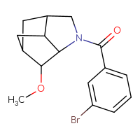 Chemical structure of 4-(3-bromobenzoyl)-2-methoxy-4-azatricyclo[4.2.1.0³,⁷]nonane - CSSB00055719607