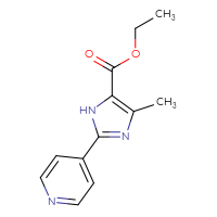Chemical structure of ethyl 4-methyl-2-(pyridin-4-yl)-1H-imidazole-5-carboxylate - CSSB02150232297