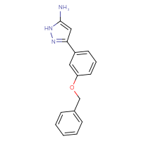 Chemical structure of 3-[3-(benzyloxy)phenyl]-1H-pyrazol-5-amine - CSSB00012340267
