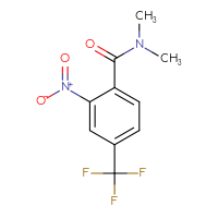 Chemical structure of N,N-dimethyl-2-nitro-4-(trifluoromethyl)benzamide - CSSB02004500789