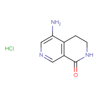 Chemical structure of 5-amino-1,2,3,4-tetrahydro-2,7-naphthyridin-1-one hydrochloride - CSSB00138438106