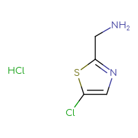Chemical structure of 1-(5-chloro-1,3-thiazol-2-yl)methanamine hydrochloride - CSSB00016995495