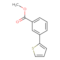 Chemical structure of methyl 3-(thiophen-2-yl)benzoate - CSSB00010164372