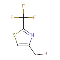 Chemical structure of 4-(bromomethyl)-2-(trifluoromethyl)-1,3-thiazole - CSSB00011070588