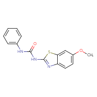 Chemical structure of 3-(6-methoxy-1,3-benzothiazol-2-yl)-1-phenylurea - CSSB00015191207