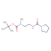 Chemical structure of tert-butyl N-methyl-N-{2-[(pyrrolidine-1-carbonyl)amino]ethyl}carbamate - CSSB00027134147