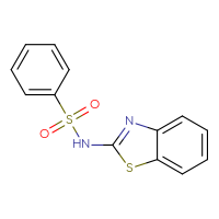 Chemical structure of N-(1,3-benzothiazol-2-yl)benzenesulfonamide - CSSB00027717997