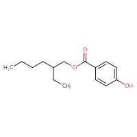 Chemical structure of 2-ethylhexyl 4-hydroxybenzoate - CSSB00000129316