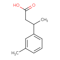 Chemical structure of 3-(3-methylphenyl)butanoic acid - CSSB00011451205
