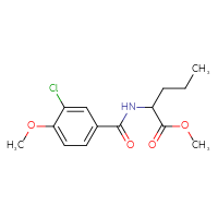 Chemical structure of methyl 2-[(3-chloro-4-methoxyphenyl)formamido]pentanoate - CSSB01765893843