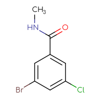 Chemical structure of 3-bromo-5-chloro-N-methylbenzamide - CSSB00012987242