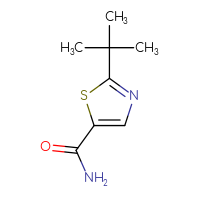 Chemical structure of 2-tert-butyl-1,3-thiazole-5-carboxamide - CSSB00015249000