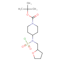 Chemical structure of tert-butyl 4-[(chlorosulfonyl)[(oxolan-2-yl)methyl]amino]piperidine-1-carboxylate - CSSB06271932527