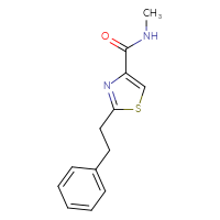 Chemical structure of N-methyl-2-(2-phenylethyl)-1,3-thiazole-4-carboxamide - CSSB00025878018