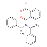 Chemical structure of 2-{bis[(1R)-1-phenylethyl]carbamoyl}benzoic acid - CSSB00102637176