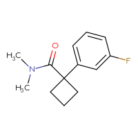 Chemical structure of 1-(3-fluorophenyl)-N,N-dimethylcyclobutane-1-carboxamide - CSSB00087527419