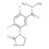 Chemical structure of 2,4-difluoro-N,N-dimethyl-5-(2-oxoimidazolidin-1-yl)benzamide - CSSB01432919270