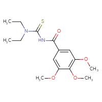 Chemical structure of 3,3-diethyl-1-(3,4,5-trimethoxybenzoyl)thiourea - CSSB00020581276