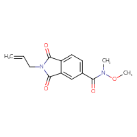Chemical structure of N-methoxy-N-methyl-1,3-dioxo-2-(prop-2-en-1-yl)-2,3-dihydro-1H-isoindole-5-carboxamide - CSSB02024662652