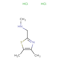 Chemical structure of [(4,5-dimethyl-1,3-thiazol-2-yl)methyl](methyl)amine dihydrochloride - CSSB14929179991