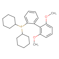 Chemical structure of dicyclohexyl({2',6'-dimethoxy-[1,1'-biphenyl]-2-yl})phosphane - CSSB00000722878