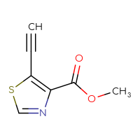 Chemical structure of methyl 5-ethynyl-1,3-thiazole-4-carboxylate - CSSB06582005185