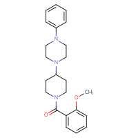 Chemical structure of 1-[1-(2-methoxybenzoyl)piperidin-4-yl]-4-phenylpiperazine - CSSB00121601267