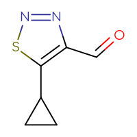 Chemical structure of 5-cyclopropyl-1,2,3-thiadiazole-4-carbaldehyde - CSSB00015642332