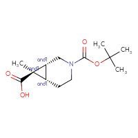 Chemical structure of rac-(1R,6S,7R)-3-[(tert-butoxy)carbonyl]-7-methyl-3-azabicyclo[4.1.0]heptane-7-carboxylic acid - CSSB20620684192