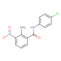 Chemical structure of N-(4-chlorophenyl)-2-methyl-3-nitrobenzamide - CSSB00048061692