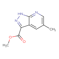 Chemical structure of methyl 5-methyl-1H-pyrazolo[3,4-b]pyridine-3-carboxylate - CSSB00055403019
