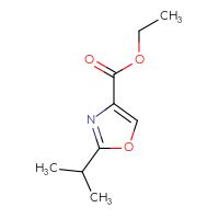 Chemical structure of ethyl 2-(propan-2-yl)-1,3-oxazole-4-carboxylate - CSSB00009862946