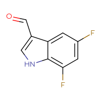 Chemical structure of 5,7-difluoro-1H-indole-3-carbaldehyde - CSSB00009856585