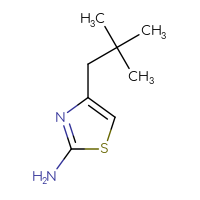 Chemical structure of 4-(2,2-dimethylpropyl)-1,3-thiazol-2-amine - CSSB00000697349