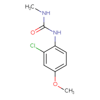 Chemical structure of 1-(2-chloro-4-methoxyphenyl)-3-methylurea - CSSB00000056359