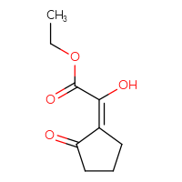 Chemical structure of ethyl 2-hydroxy-2-[(1E)-2-oxocyclopentylidene]acetate - CSSB00118849544
