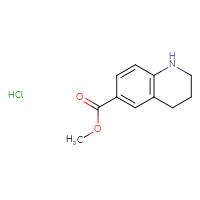 Chemical structure of methyl 1,2,3,4-tetrahydroquinoline-6-carboxylate hydrochloride - CSSB14849113133