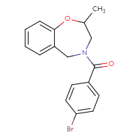 Chemical structure of 4-(4-bromobenzoyl)-2-methyl-2,3,4,5-tetrahydro-1,4-benzoxazepine - CSSB00093549529