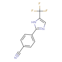Chemical structure of 4-[5-(trifluoromethyl)-1H-imidazol-2-yl]benzonitrile - CSSB00160496907