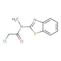 Chemical structure of N-(1,3-benzothiazol-2-yl)-2-chloro-N-methylacetamide - CSSB00000048849