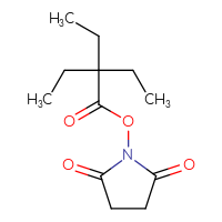 Chemical structure of 2,5-dioxopyrrolidin-1-yl 2,2-diethylbutanoate - CSSB02159871283