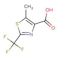 Chemical structure of 5-methyl-2-(trifluoromethyl)-1,3-thiazole-4-carboxylic acid - CSSB00013250883
