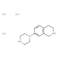 Chemical structure of 7-(piperazin-1-yl)-1,2,3,4-tetrahydroisoquinoline trihydrochloride - CSSB14873767283