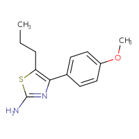 Chemical structure of 4-(4-methoxyphenyl)-5-propyl-1,3-thiazol-2-amine - CSSB00015186688