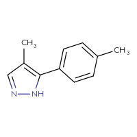 Chemical structure of 4-methyl-5-(4-methylphenyl)-1H-pyrazole - CSSB00000080061