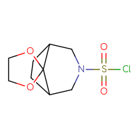 Chemical structure of 3-azaspiro[bicyclo[3.2.1]octane-8,2'-[1,3]dioxolane]-3-sulfonyl chloride - CSSB06376957227