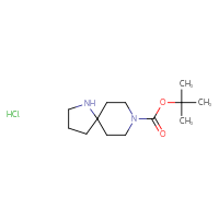 Chemical structure of tert-butyl 1,8-diazaspiro[4.5]decane-8-carboxylate hydrochloride - CSSB00121573618