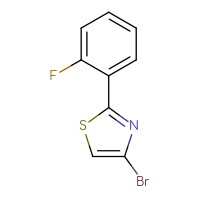 Chemical structure of 4-bromo-2-(2-fluorophenyl)-1,3-thiazole - CSSB00012362667